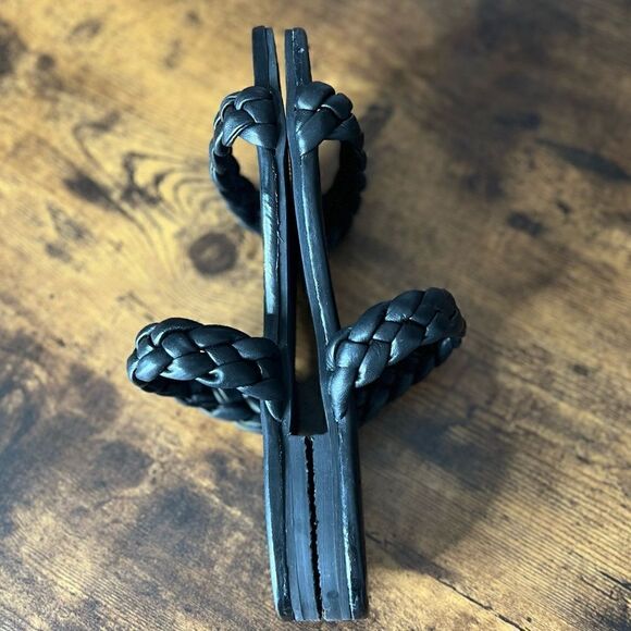 Diba True Rae Nah Leather Braided Sandal in Black, Size 9. New in Box! - Picture 12 of 16